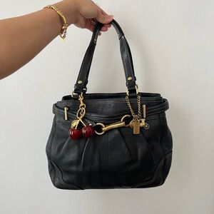 Coach Black Leather Shoulder Bag